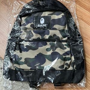 A Bathing Ape BAPE Camo Backpack New Never Used